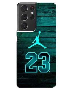 Чехол для Samsung Galaxy S21 ultra с картинкой «Jordan Cyan 23»