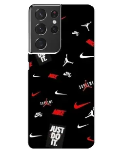 Чехол для Samsung Galaxy S21 ultra с картинкой «Nike Mix Pattern»