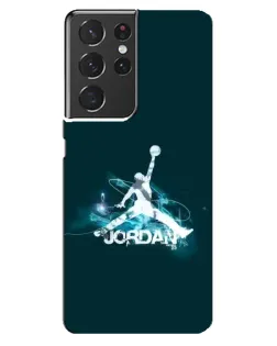 Чехол для Samsung Galaxy S21 ultra с картинкой «Jordan Blue Fire»