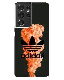 Чехол для Samsung Galaxy S21 ultra с картинкой «Оранжевый дым Adidas»