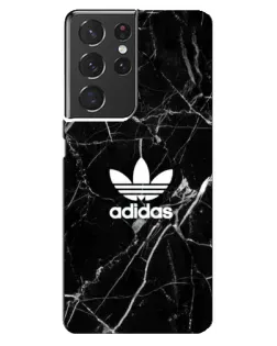 Чехол для Samsung Galaxy S21 ultra с картинкой «Белый мрамор Adidas»