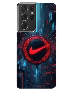 Чехол для Samsung Galaxy S21 ultra с картинкой «Техногенный стиль Nike»