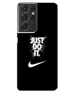 Чехол для Samsung Galaxy S21 ultra с картинкой «Текстовый принт Nike»