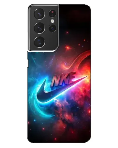 Чехол для Samsung Galaxy S21 ultra с картинкой «Огненный логотип Nike»