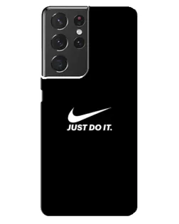 Чехол для Samsung Galaxy S21 ultra с картинкой «Минимализм от Nike»