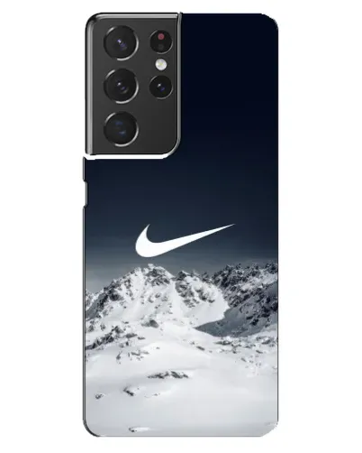 Чехол для Samsung Galaxy S21 ultra с картинкой «Nike — зимние горы»