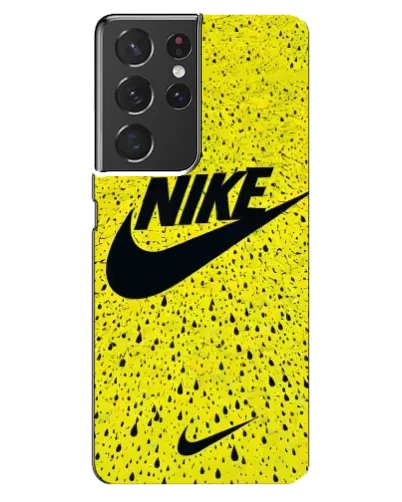 Чехол для Samsung Galaxy S21 ultra с картинкой «Желтый текстурный Nike»