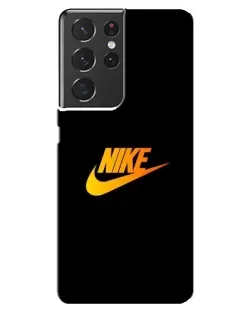 Чехол для Samsung Galaxy S21 ultra с картинкой «Золотой логотип Nike»