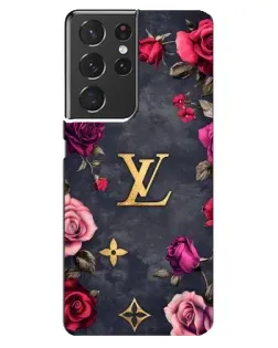 Чохол для Samsung Galaxy S21 ultra з картинкою «Квітковий Louis Vuitton»