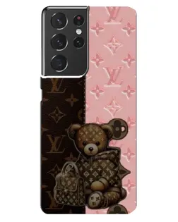 Чехол для Samsung Galaxy S21 ultra с картинкой «Мишка в стиле LV»
