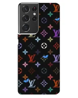 Чехол для Samsung Galaxy S21 ultra с картинкой «Цветная монограмма LV»