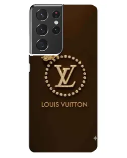 Чехол для Samsung Galaxy S21 ultra с картинкой «LV — золотая печать»