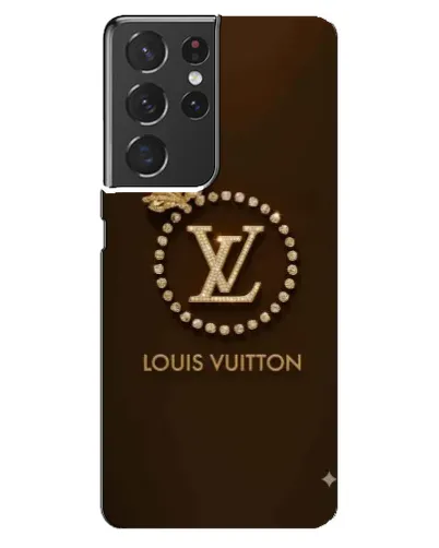 Чехол для Samsung Galaxy S21 ultra с картинкой «LV — золотая печать»