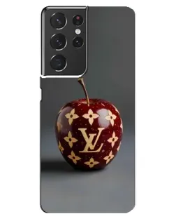 Чехол для Samsung Galaxy S21 ultra с картинкой «Красное яблоко LV»