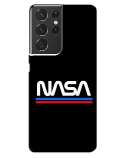 Чохол для Samsung Galaxy S21 ultra з картинкою «NASA — класика Red Blue»