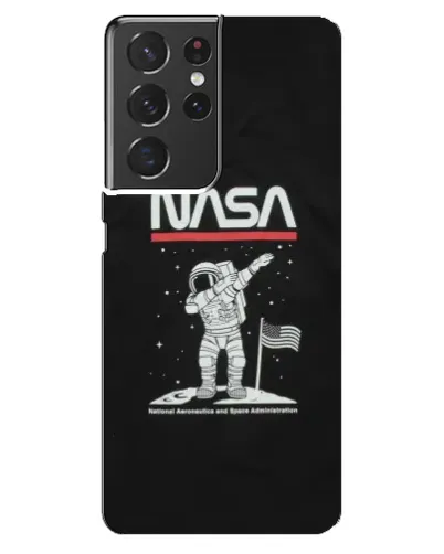 Чехол для Samsung Galaxy S21 ultra с картинкой «NASA — шагаем по Луне»