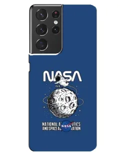 Чехол для Samsung Galaxy S21 ultra с картинкой «NASA — лунная миссия»