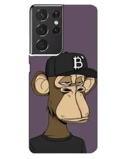Чехол для Samsung Galaxy S21 ultra с картинкой «Bored Ape в кепке»
