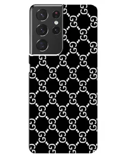 Чохол для Samsung Galaxy S21 ultra з картинкою «Gucci — сітчастий паттерн»