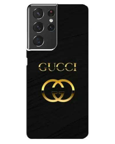 Чохол для Samsung Galaxy S21 ultra з картинкою «Золотий логотип Gucci»