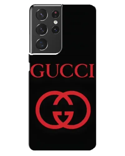 Чохол для Samsung Galaxy S21 ultra з картинкою «Gucci — червоний логотип»