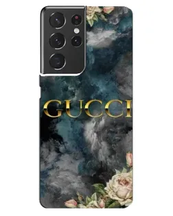 Чохол для Samsung Galaxy S21 ultra з картинкою «Абстрактні квіти Gucci»