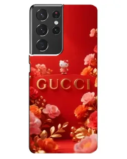 Чохол для Samsung Galaxy S21 ultra з картинкою «Gucci — золотий сад»