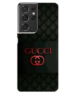 Чохол для Samsung Galaxy S21 ultra з картинкою «Gucci — стьобаний чорний»