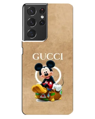 Чохол для Samsung Galaxy S21 ultra з картинкою «Міккі Маус Gucci — крафт»