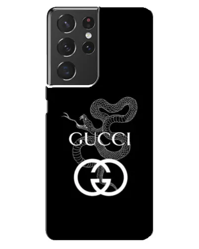 Чохол для Samsung Galaxy S21 ultra з картинкою «Gucci — срібна змія»