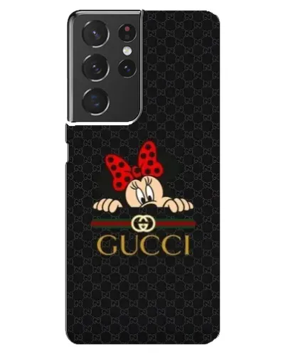 Чохол для Samsung Galaxy S21 ultra з картинкою «Мінні Маус Gucci — чорний»