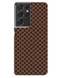 Чехол для Samsung Galaxy S21 ultra с картинкой «Gucci — шоколадная сетка»