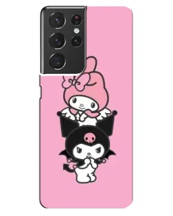 Чехол для Samsung Galaxy S21 ultra с картинкой «My Melody и Kuromi» Чехол для Samsung Galaxy S21 ultra с картинкой «My Melody и Kuromi»