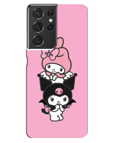 Чехол для Samsung Galaxy S21 ultra с картинкой «My Melody и Kuromi»