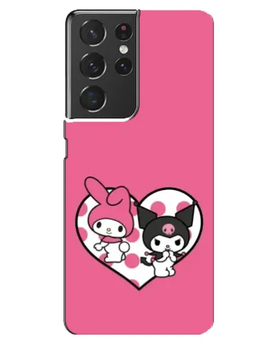 Чехол для Samsung Galaxy S21 ultra с картинкой «Kuromi и My Melody»