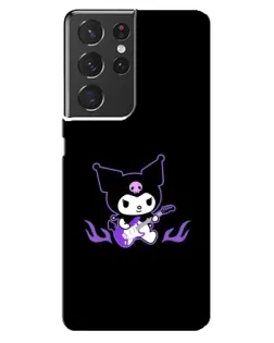 Чехол для Samsung Galaxy S21 ultra с картинкой «Электрическая Kuromi» Чехол для Samsung Galaxy S21 ultra с картинкой «Электрическая Kuromi»