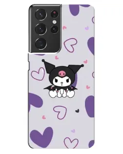 Чехол для Samsung Galaxy S21 ultra с картинкой «Kuromi и лавандовые сердца» Чехол для Samsung Galaxy S21 ultra с картинкой «Kuromi и лавандовые сердца»
