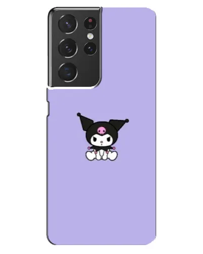 Чехол для Samsung Galaxy S21 ultra с картинкой «Kuromi — фиолетовый минимализм»