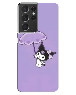 Чехол для Samsung Galaxy S21 ultra с картинкой «Kuromi с зонтиком» Чехол для Samsung Galaxy S21 ultra с картинкой «Kuromi с зонтиком»