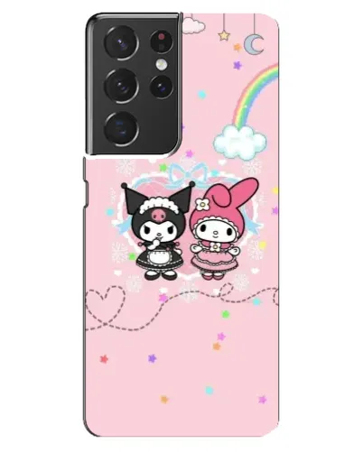 Чехол для Samsung Galaxy S21 ultra с картинкой «My Melody и Kuromi»