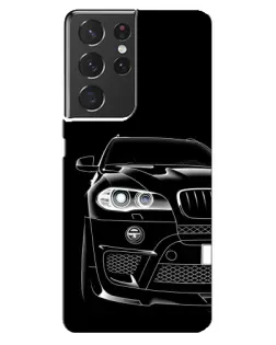 Чехол для Samsung Galaxy S21 ultra с картинкой «Темный силуэт BMW»