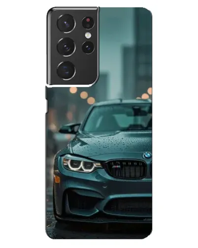 Чехол для Samsung Galaxy S21 ultra с картинкой «BMW в огнях города»