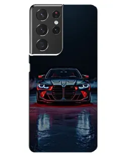 Чехол для Samsung Galaxy S21 ultra с картинкой «BMW на мокрой дороге»