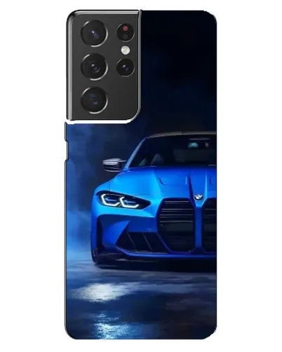 Чехол для Samsung Galaxy S21 ultra с картинкой «Голубая BMW M4»
