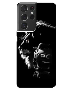 Чехол для Samsung Galaxy S21 ultra с картинкой «BMW и лев»
