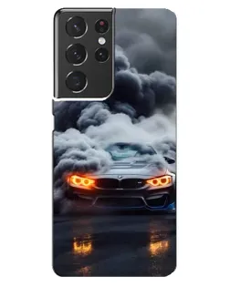 Чехол для Samsung Galaxy S21 ultra с картинкой «BMW в дыму»