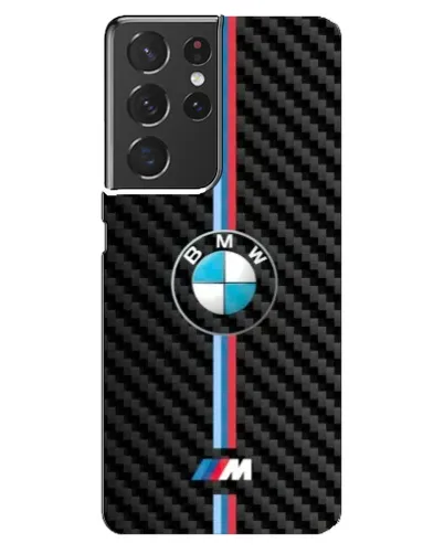 Чехол для Samsung Galaxy S21 ultra с картинкой «Эмблема BMW и карбон»