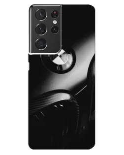 Чехол для Samsung Galaxy S21 ultra с картинкой «Эмблема BMW — макро»