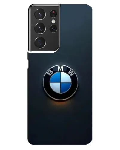 Чехол для Samsung Galaxy S21 ultra с картинкой «Логотип BMW — минимализм»