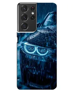 Чохол для Samsung Galaxy S21 ultra з картинкою «BMW під дощем»